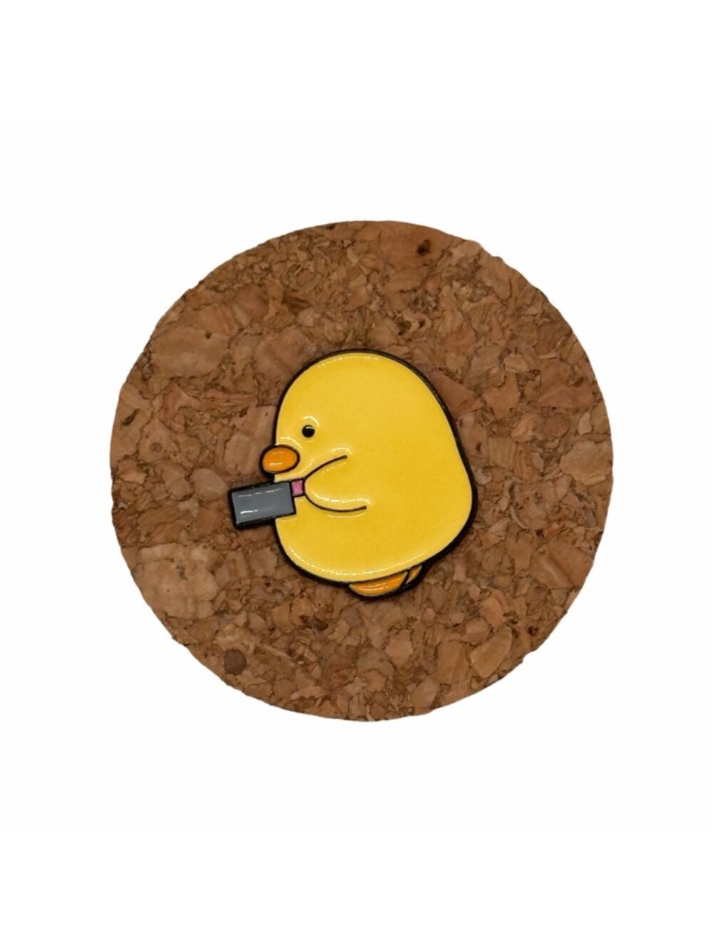 ✨Cute cartoon duck hold knife Enamel Lapel Pin brooch Yellow Cleaver Duck✨ - Picture 2 of 5